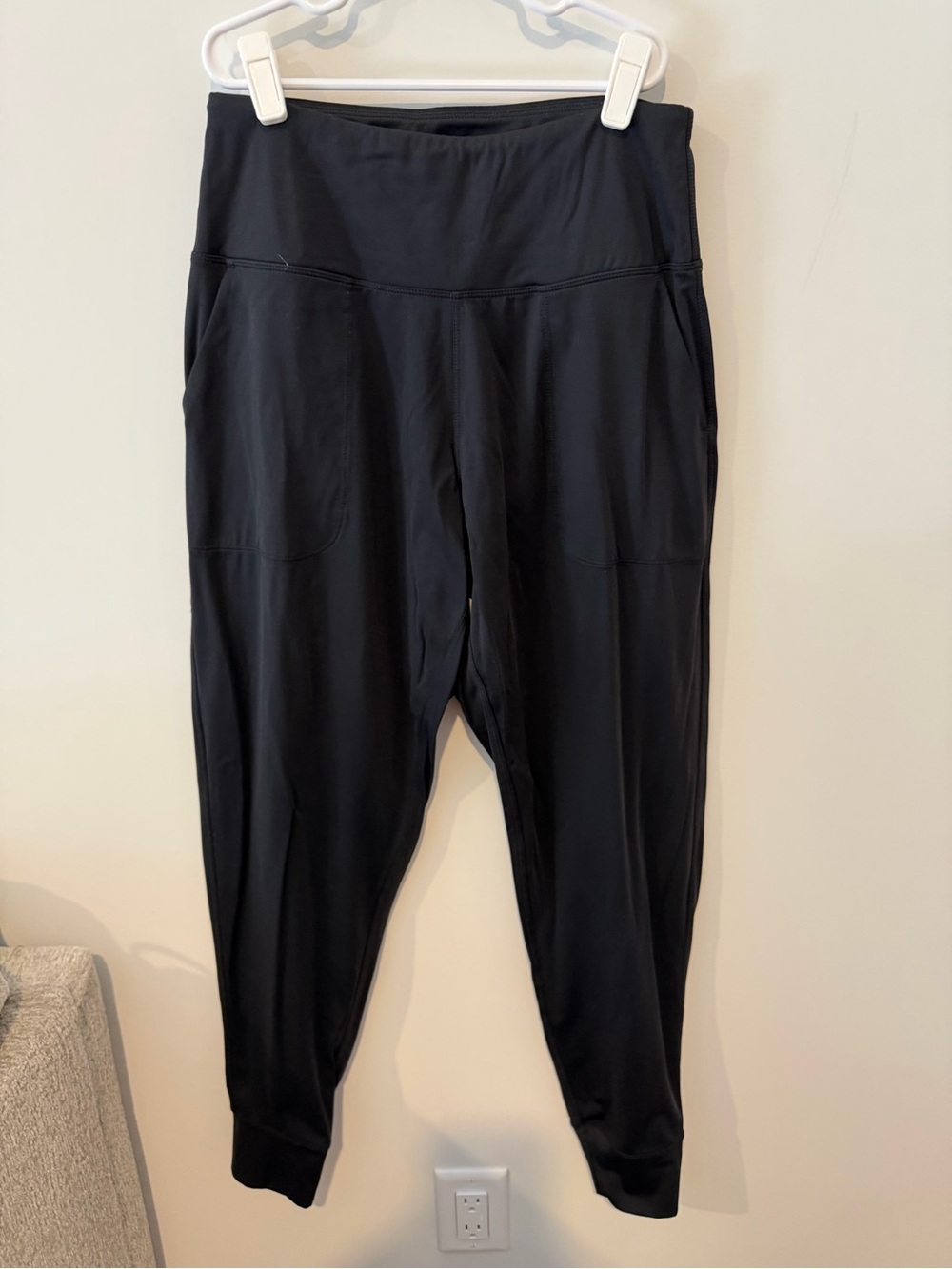 Black High-Waist Athletic Joggers